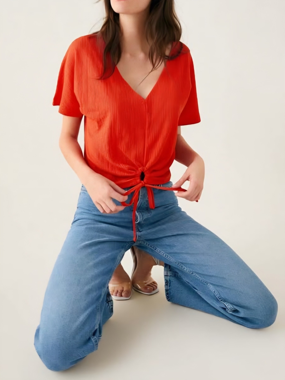 ZARA Tie-front Top Small